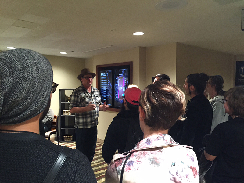 Lyman’s audience continued the Q&A in the hall after his session.