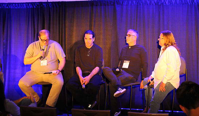 Moderator Mark Haney, Breckinridge Haggerty, George Elizondo and Jeff Claire during The Visual Conversation Part 2 - The Video Directors.