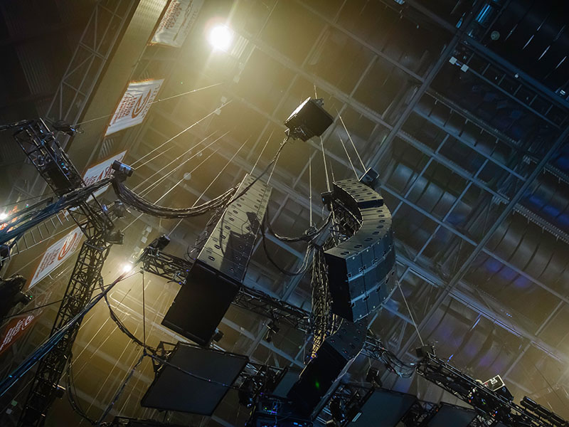 Adamson E-Series system on Imagine Dragons' Evolve World Tour. Photo by Chris Demonbreun