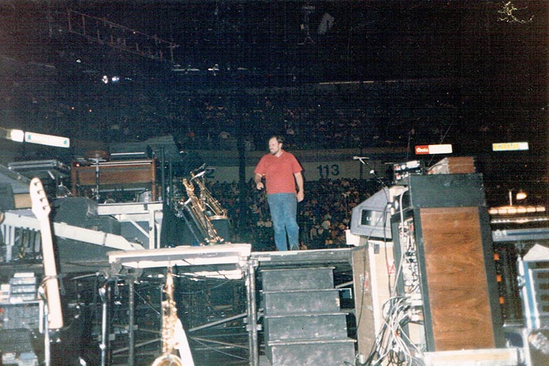 Boomer on Springsteen's stage, 1981