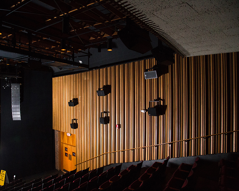 Meyer Sound speaker system at A.R.T., photo by Jeremy Goldenberg