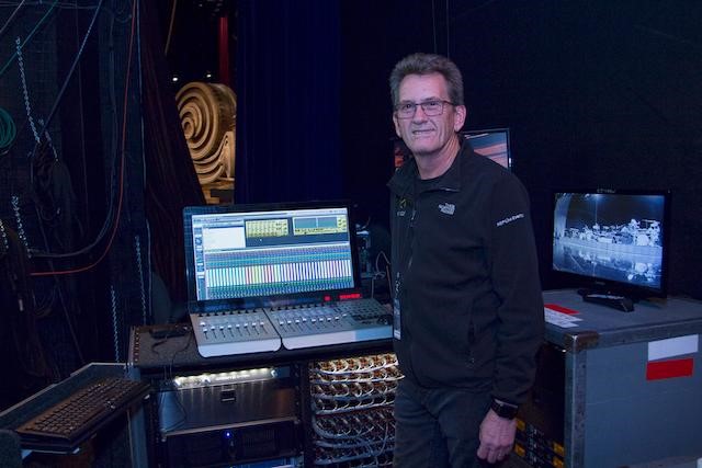 Alan Richardson at the monitor rig