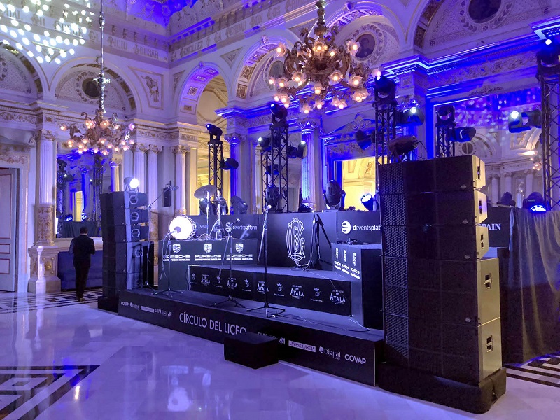 The stage at Círculo del Liceo Masquerade Ball