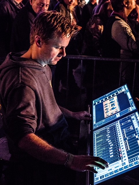 Ash Hannis, on the Crest Audio Tactus digital mixing system