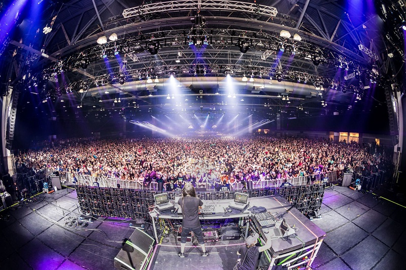 Bassnectar was one of Decadence’s headliners in Hall A on the first night of the Denver event, reinforced via BNP’s L-Acoustics K1/K2/Kara system (c) aLIVE Coverage