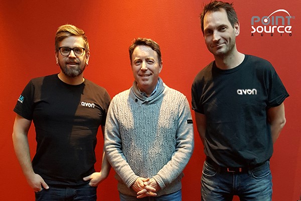 (L-R) Avon Sound Installation owner Edgar Andraa Lien, Point Source Audio President James Lamb, and Tor Erik L Johansen, CEO/Owner, Avon Live Oslo AS