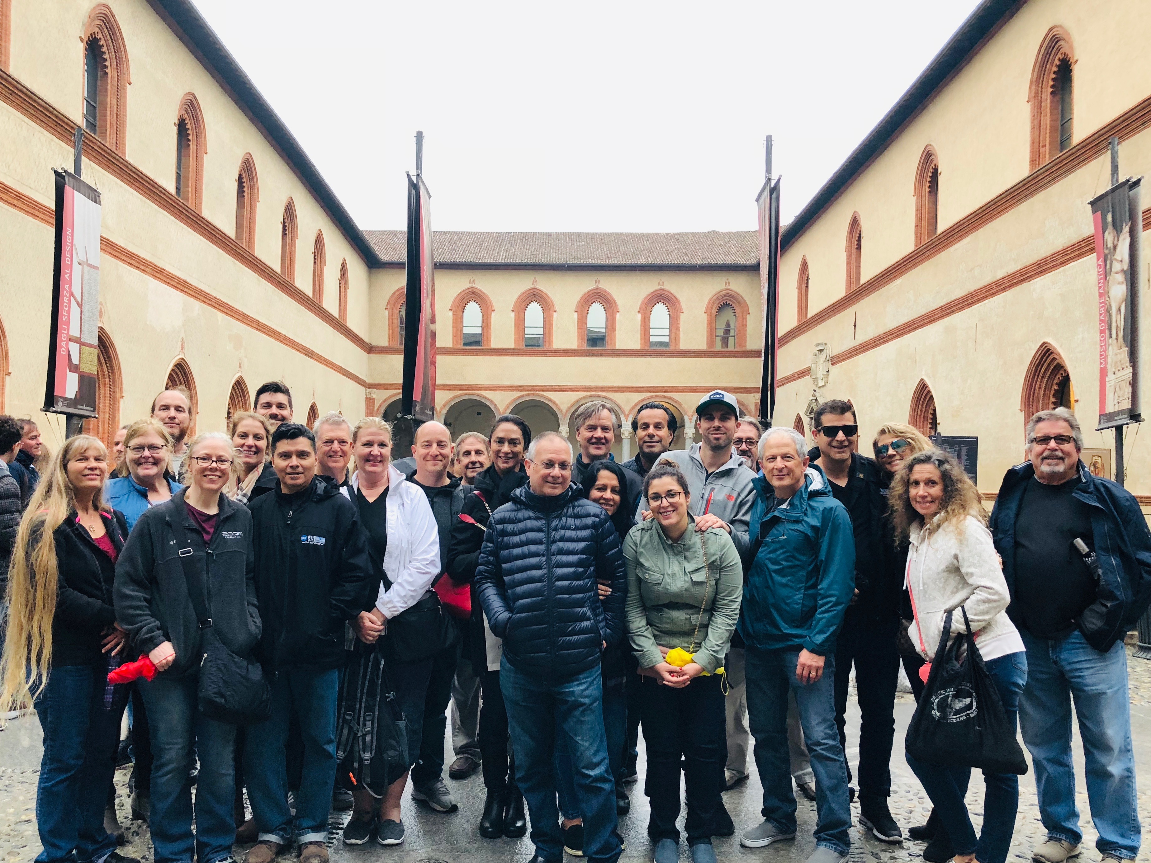 RCF rep trip at Sforza Castle in Milan