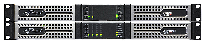 Powersoft Duecanali 6404 DSP+D and Quattrocanali 8804 DSP+D