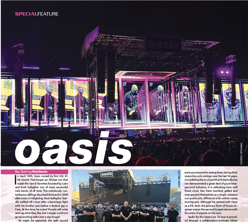 Oasis live'25 ツアーパンフレット Oasis Live '25 World Tour | FOH | Front of House Magazine