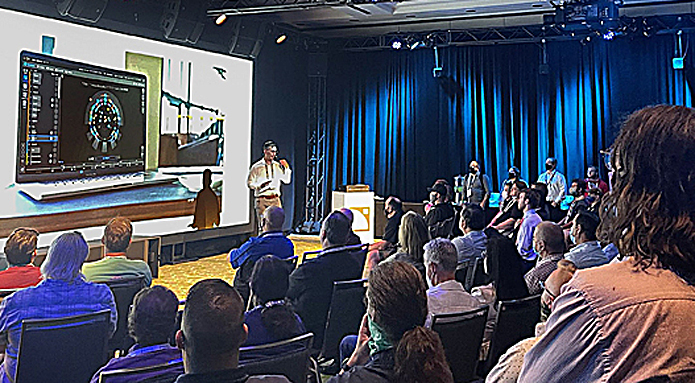 L-Acoustics’ product manager Scott Sugden demoing the L-ISA Processor II