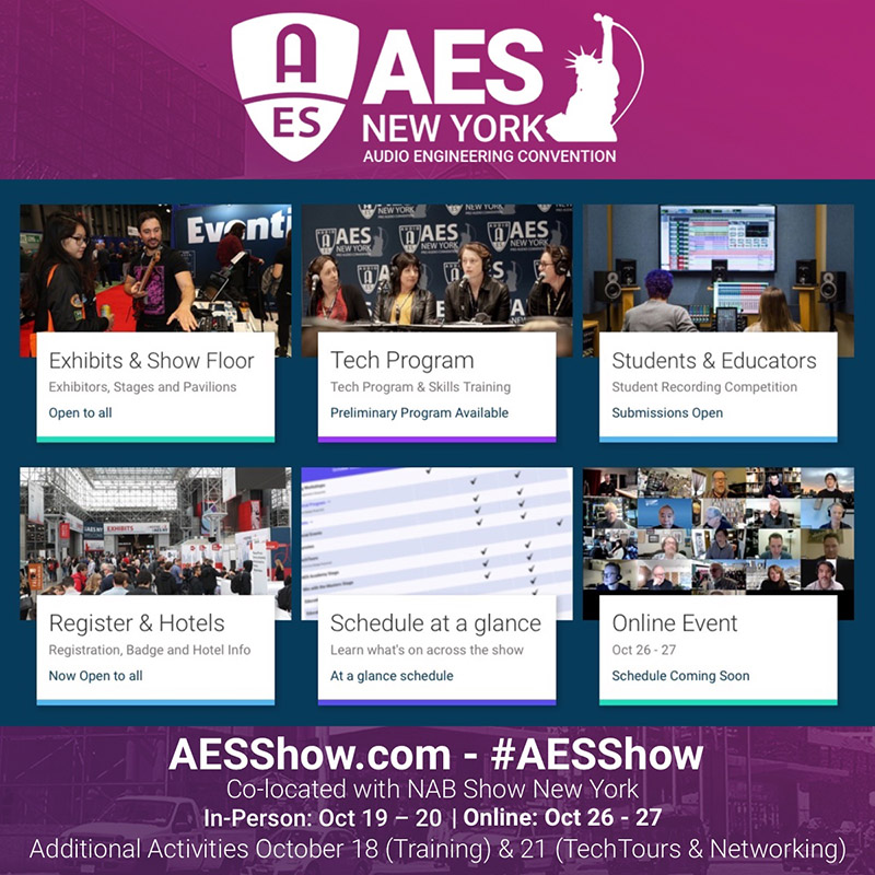 Full Tech Program And Event Details Announced For AES New York ...