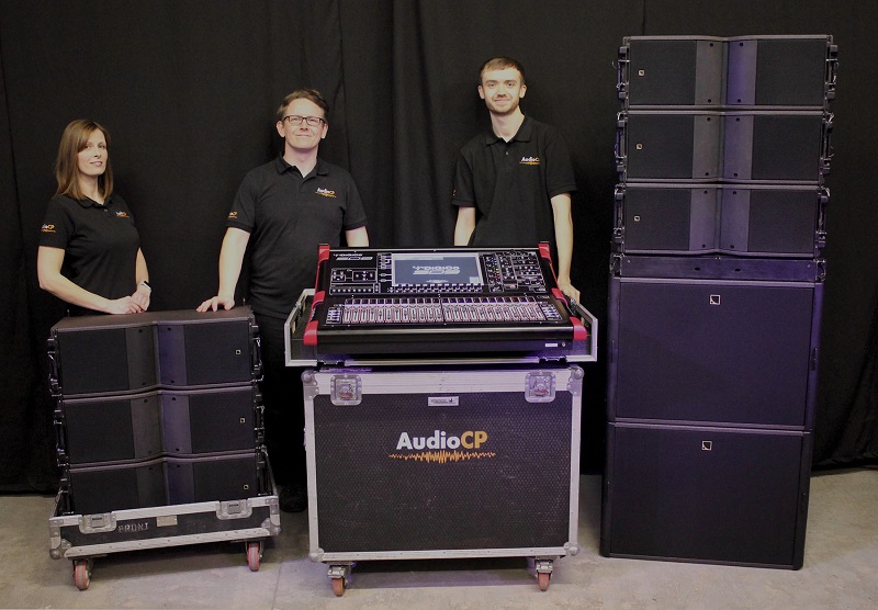 Left to Right … CP Audio’s Alison Young (Office Manager), Scott Young ( Managing Director and Jordan Lannigan (Audio Visual Technician)