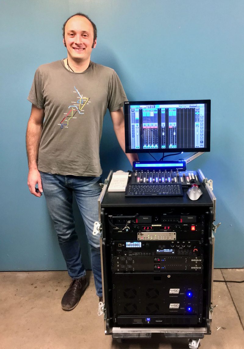 System Designer Ben Phillips shown with his Waves rig for the current Phil Collins Not Dead Yet Tour