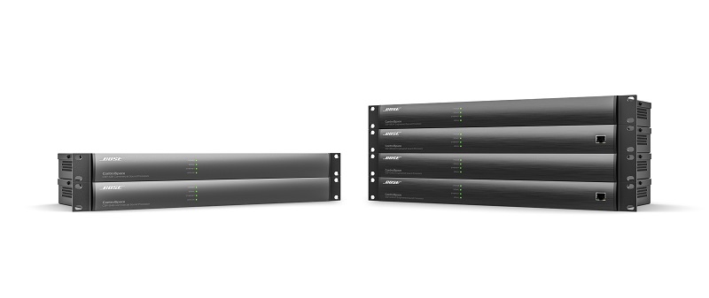 New Bose ControlSpace commercial sound processors (left) and engineered sound processors (right).
