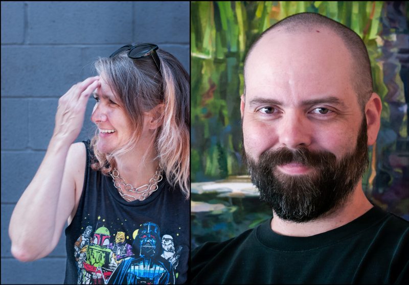 Sensaphonics new Artist Relations/Sales Specialist Claudia Pyne and Outside Sales/Marketing Consultant Richard Sandrok.