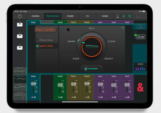 The CQ MixPad app enables full control of the mixer on iOS, Android, Windows and macOS devices.