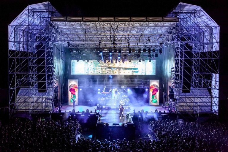 Caparezza Performing at Villafranca di Verona with dBTechnologies VIO L212 Line Arrays