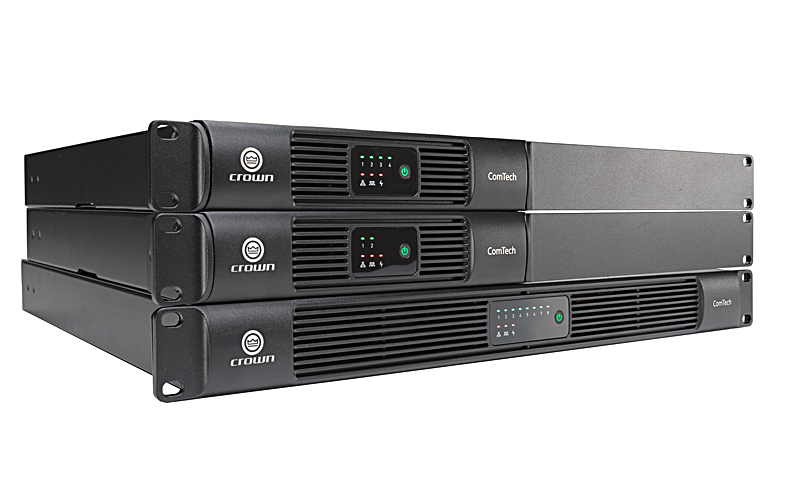 Crown’s new ComTech D Series amplifiers combine versatility, flexibility, and ease of installation in an intuitive, space-saving solution