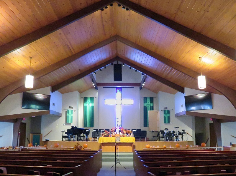 the sanctuary at Dripping Springs United Methodist Church