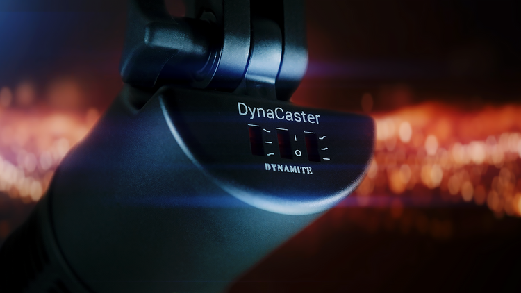 Recessed switches can store DynaCaster's sonic equalization configurations.