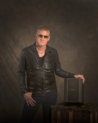 Eliot Lewis, pictured with the BoseS1 Pro Multi-position PA system