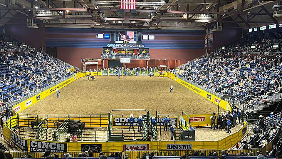 The new EAW system install at the Ford Wyoming Center was completed in time for the annual College National Final Rodeo event