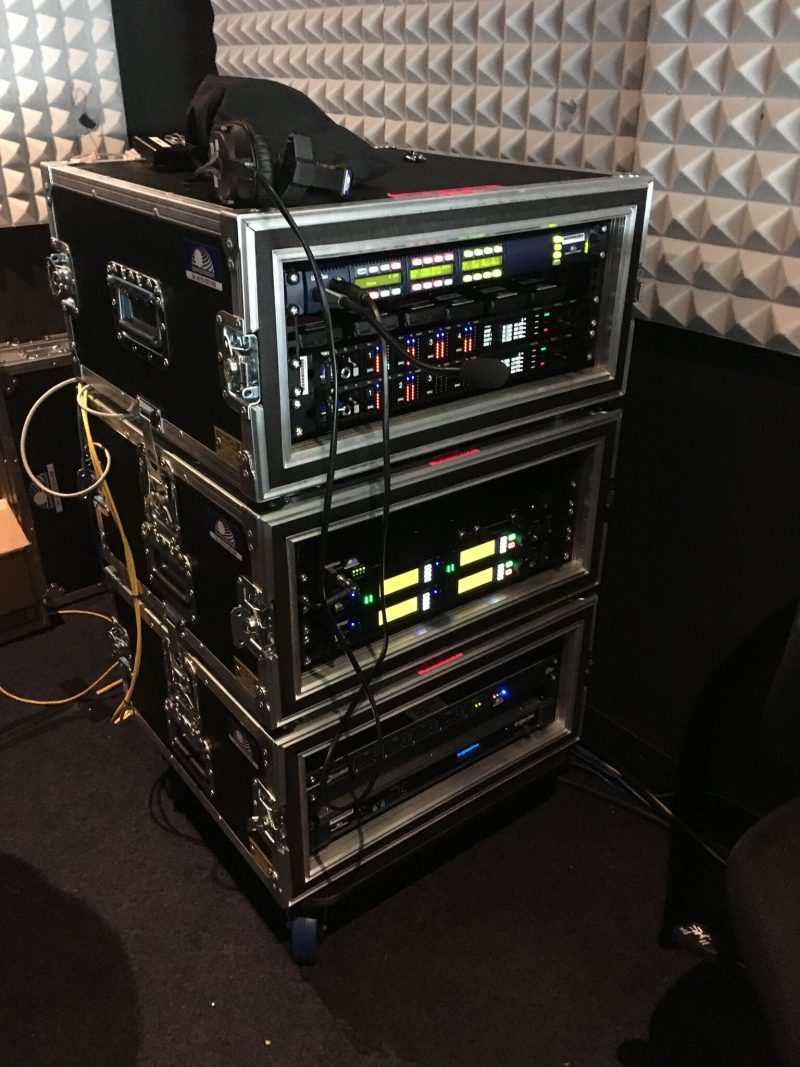 Each ref had a Shure PSM 1000 receiver for listen and a Shure Axient Digital AD1 bodypack transmitter fitted in their vests