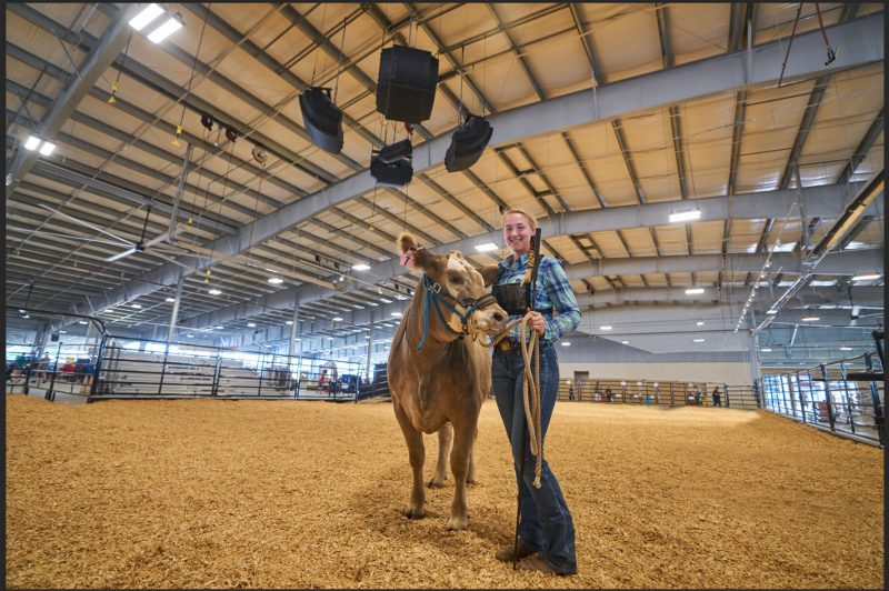 A Bose Professional RoomMatch system was recently installed at The George Pavilion at the Fort Bend County, Texas Fairgrounds. Pictured is the system cluster with eight RoomMatch speakers divided into four quadrants, facing in four directions from a central hang in the arena’s roof. Participants in livestock shows at the pavilion now enjoy much clearer announcements during events, which eliminates the once-frequent problem of confusion regarding exhibit class cues.