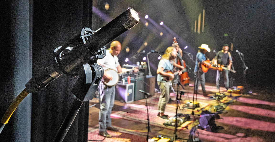 Pictured foreground is TELEFUNKEN's M60 FET small-diaphragm condenser mic.