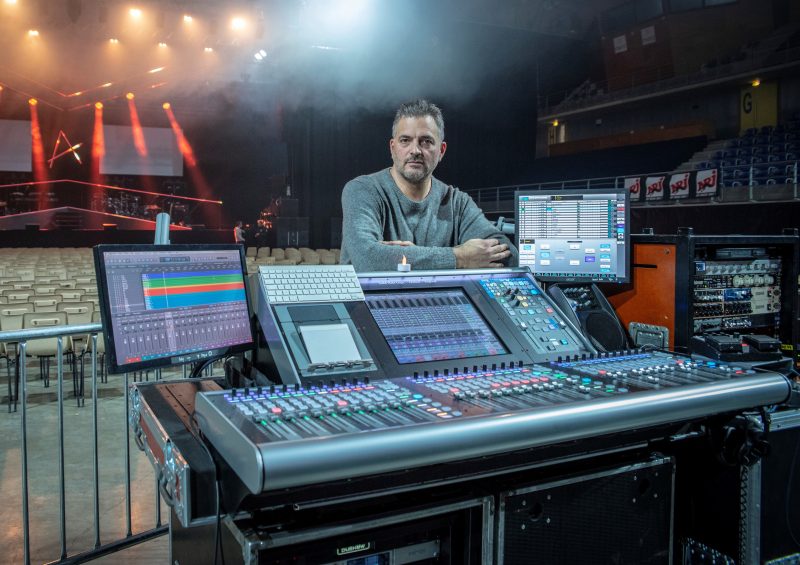 Ivan Herceg driving FOH from an SSLlive L200 console, and David Chancereul on MONS using an L500. Welcome to the #SSLfamily guys!