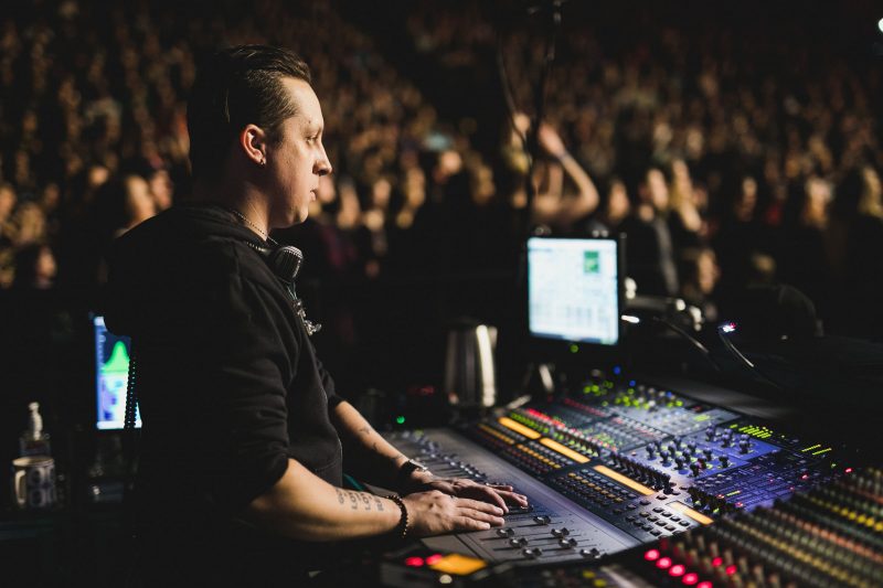 FOH engineer James Wooten