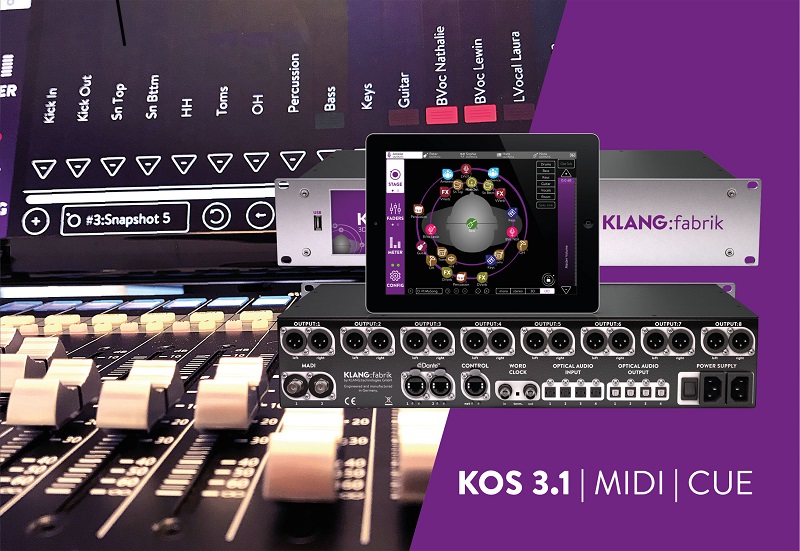 KLANG’ new KOS 3.1 software update brings haptic fader, mute/solo button and snapshot control to KLANG:app via MIDI MCU