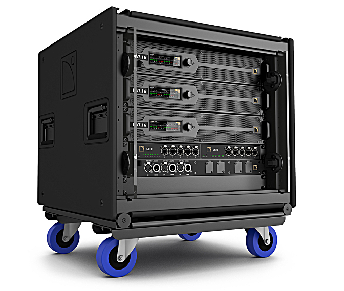 The new LA-RAK III touring rack offers 48 channels of LA7.16 amplification in a Milan AVB-ready package with more than 60,000W of power in 9U.