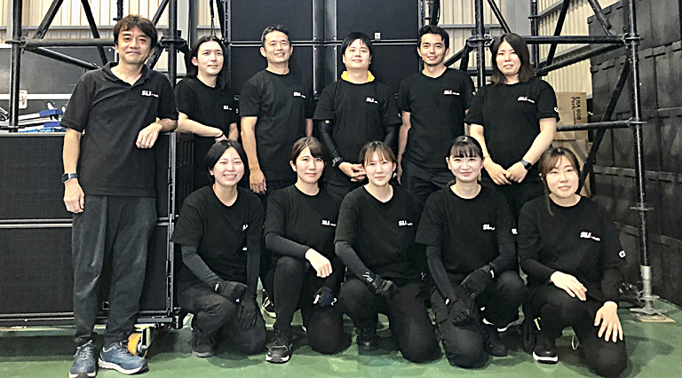 SLI received official Rental Agent status after acquisition of K2 from L-Acoustics Certified Provider, Bestec Audio. Mr. Akito Kato standing in the back row, third from left, and his team at SLI.