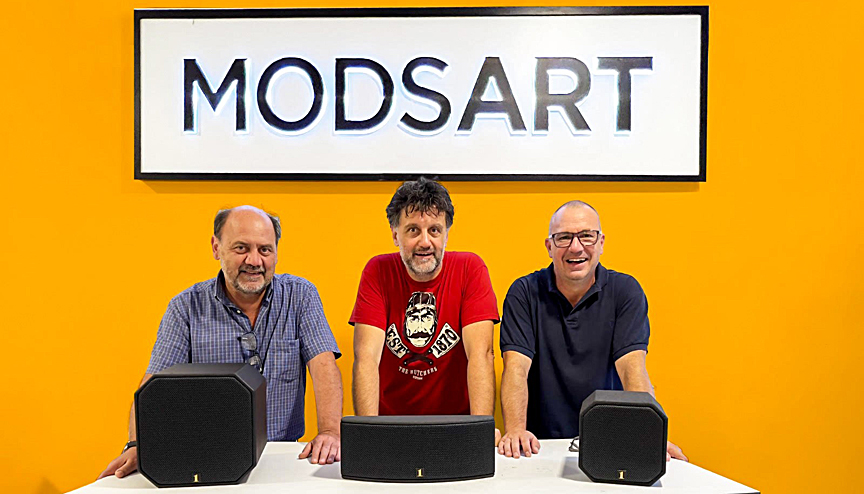 Left –right: Mods Art’s Leonardo D'Andrea and Luigi Lombardi, with 1 SOUND’s Leonardo Dani