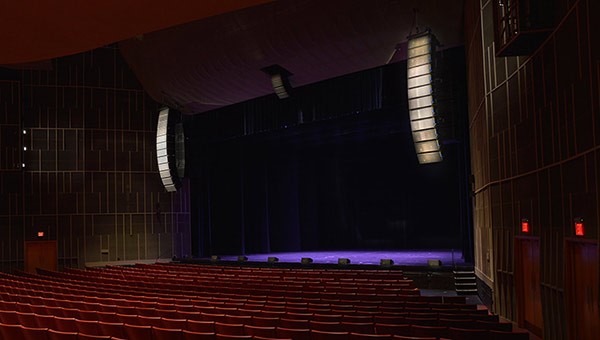 The new state-of-the-art reinforcement system is appropriately anchored by 24 LYON line array loudspeakers.