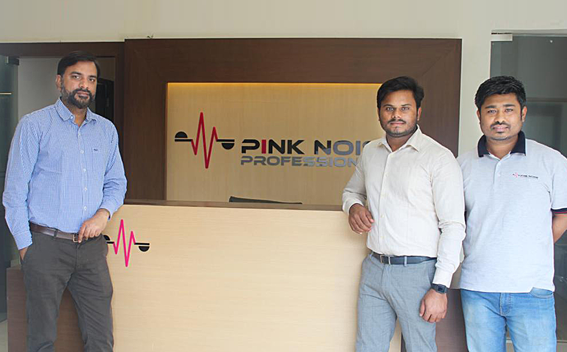 Pink Noise Professional members, (L-R): Shailesh Awasthi, Vikram Yadav and Vijay Sinha