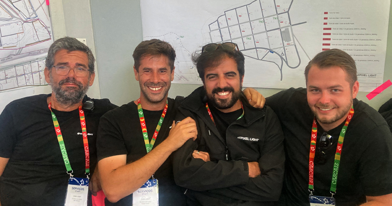 The Pixel Light Team, L-R: Joao Baltazar, Rafael Pereira, Bernardo Jobling, Kevin Lehmann