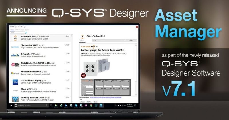New cloud-based feature allows instant access to the latest Q-SYS plugin library