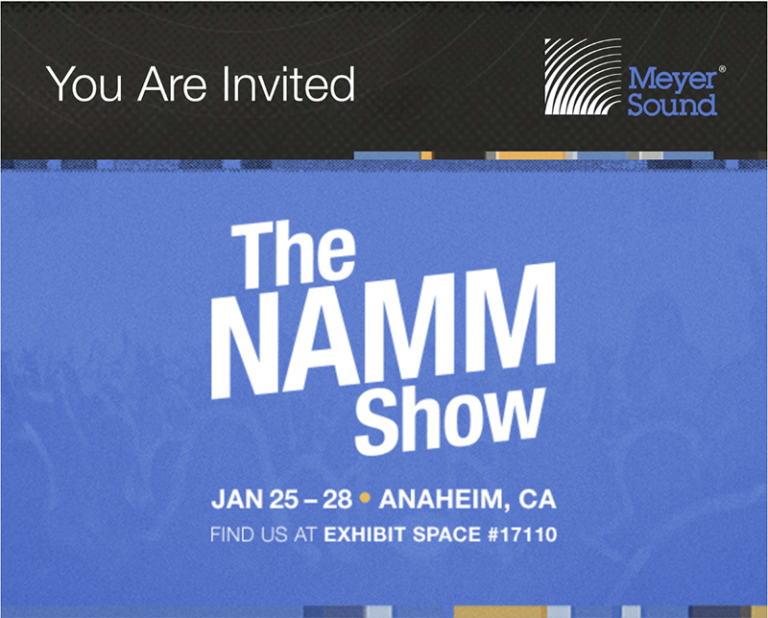 Meyer Sound to Exhibit and Demo Sound Systems at NAMM 2024 – FOH ...