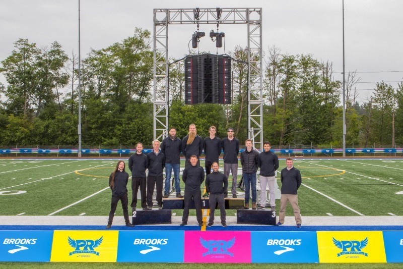 Krumbah and his team hung the Anna arrays from a truss arch that was 20-feet tall, 10-feet wide and located near the 50-yard line. The left-right arrays – each made up of two columns of six Anna – hung side-by-side to provide the clarity and quality the event requires. FOH was located up in the crow’s nest, also at the 50-yard line.