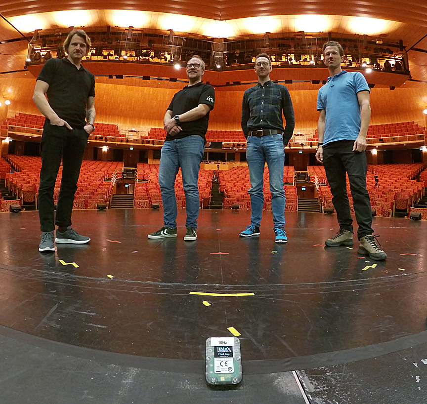The Sound Team at Malmö Opera. (L-R): Peter Ebbesson, Svante Axbacke, Joel Bexelius, and Anders Ekstedt.