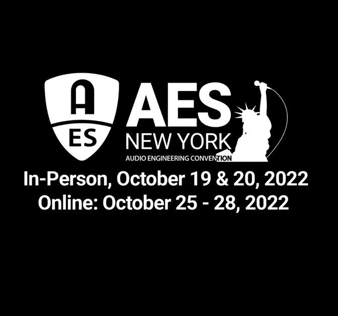 The AES Convention returns to NYC’s Jacob Javits Center as an in-person event, Oct. 19-20, 2022, followed by a separate online event.