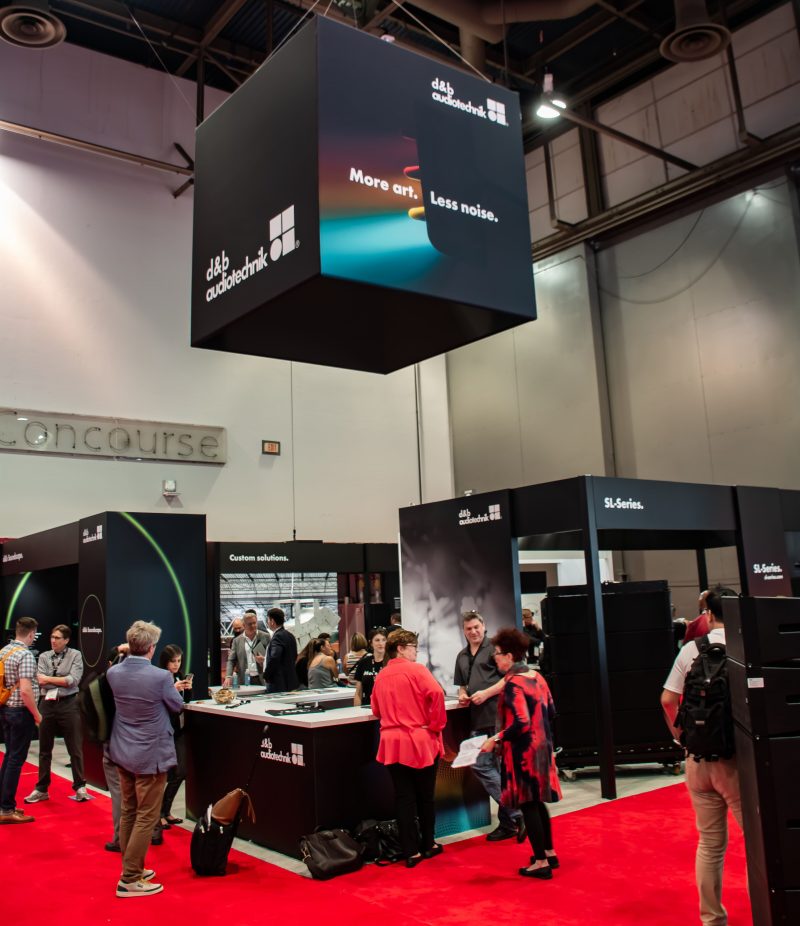 d&b's booth inside InfoComm 2018