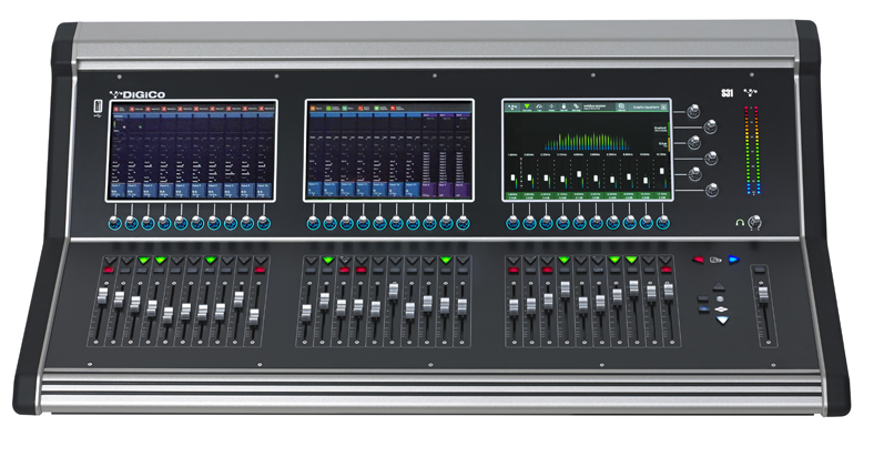 DiGiCo's new S31 digital mixer features an expanded worksurface