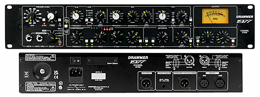 Ideal in studios or as a “money channel” front-end for live concerts and touring, the Drawmer 1977 takes the quest for all-new, workplace-perfect, analog-sounding gear to the next level.