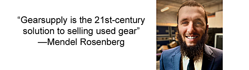 Gearsupply is the “21st-century solution to selling used gear,” says founder Mendel Rosenberg