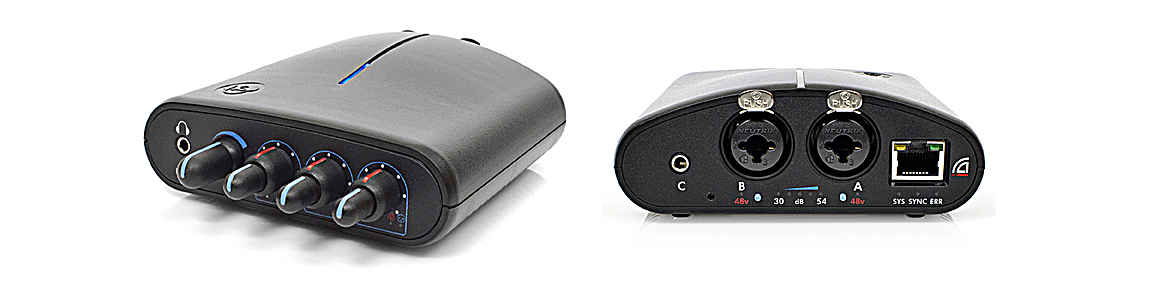 The Dante-equipped Switch Back M8RX™ preamp and multi-channel headphone monitoring interface
