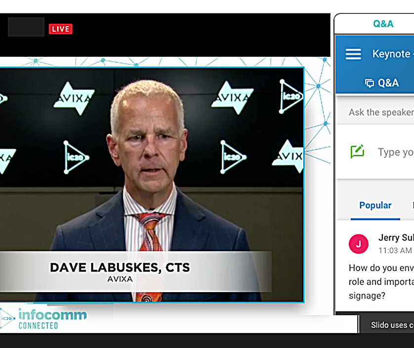 Interactive programming encourages live audiences to text questions to presenters