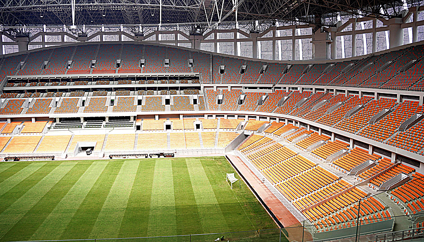 The stadium first opened its doors in 2022 and is located near the city center of Jakarta, the capital of Indonesia. The stadium’s stands are divided into three levels with a capacity to hold over 80,000 spectators